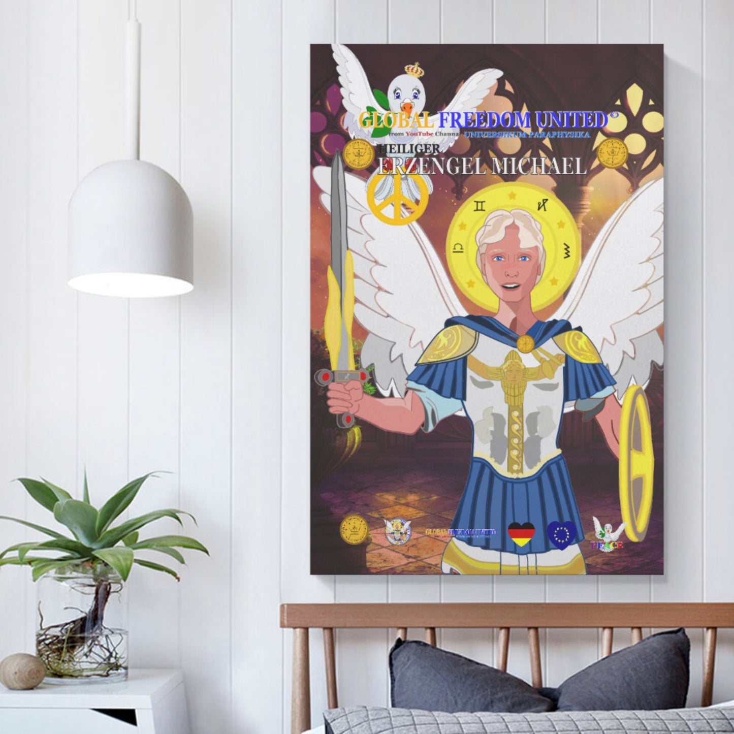 Plakat Global Freedom United Archangel Michael German