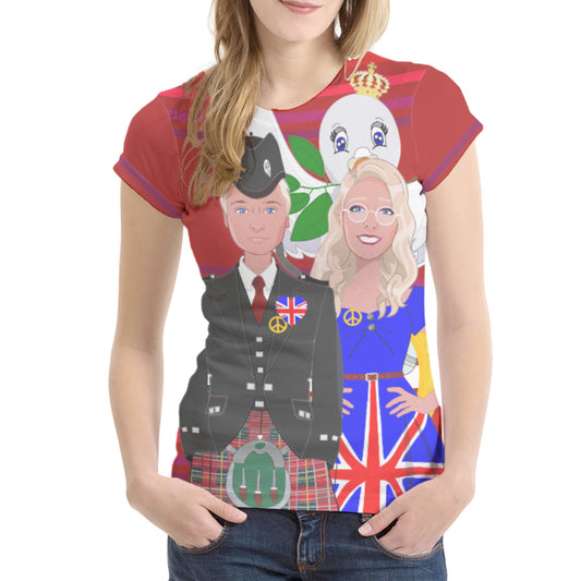 Women´s T-shirt GLOBAL FREEDOM UNITED© Couple England Red