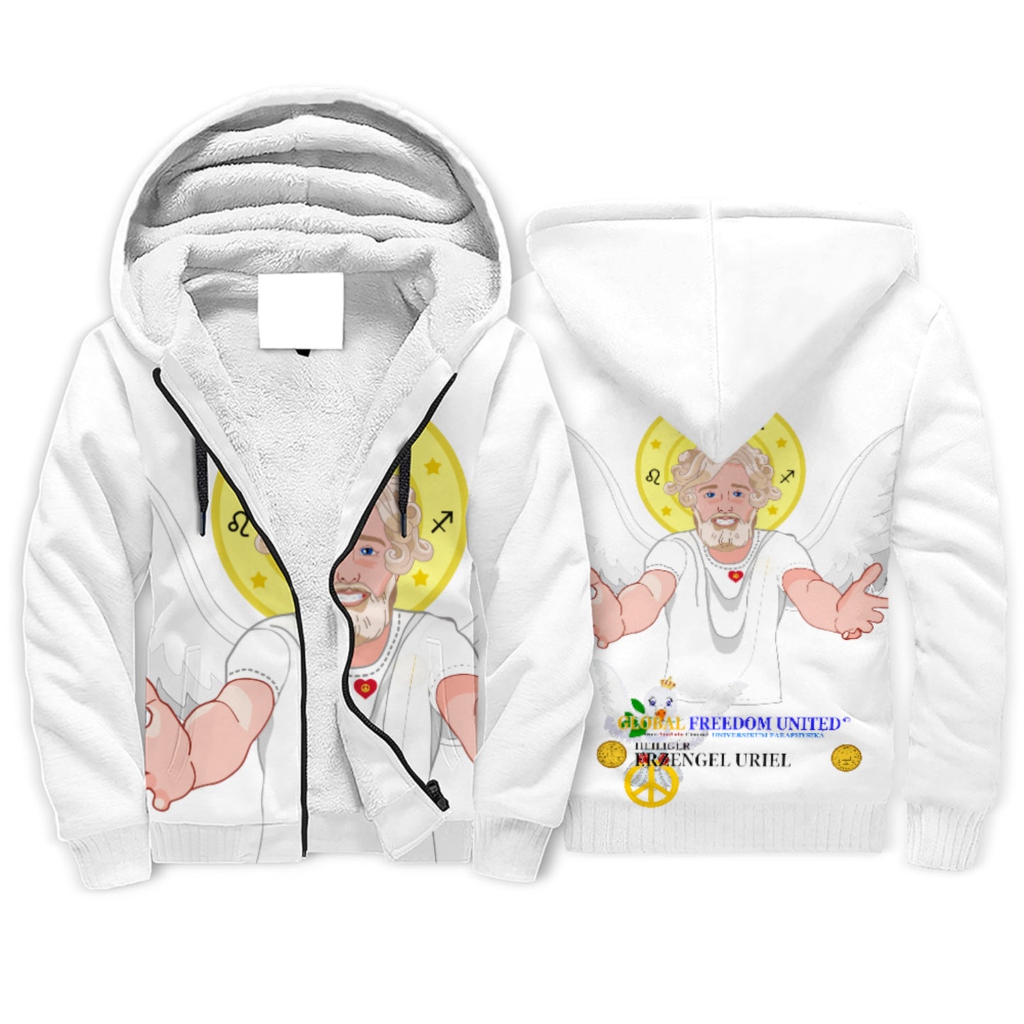 Plush Hoodie Global Freedom United Archangel Uriel German