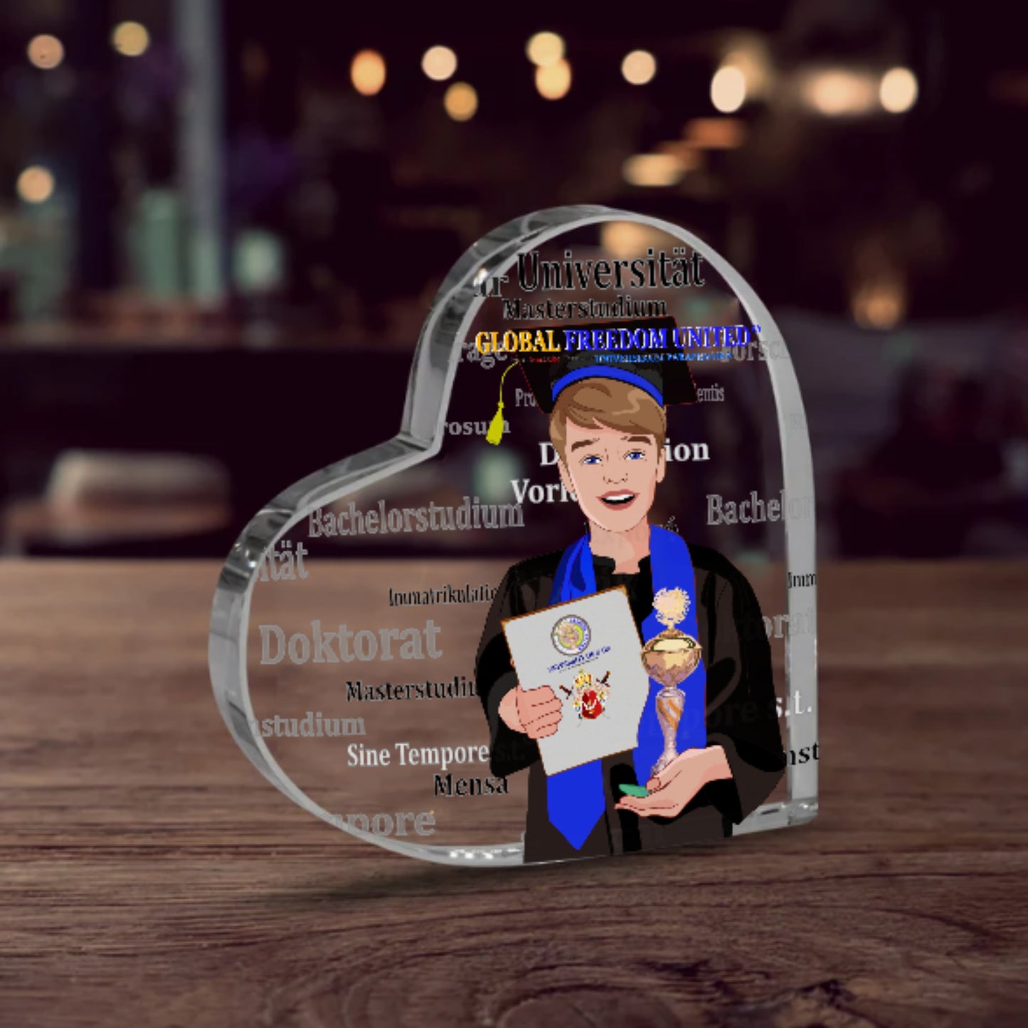 Acryl Heart Global Freedom United Student Boy Cooper Place Brown Hair 1