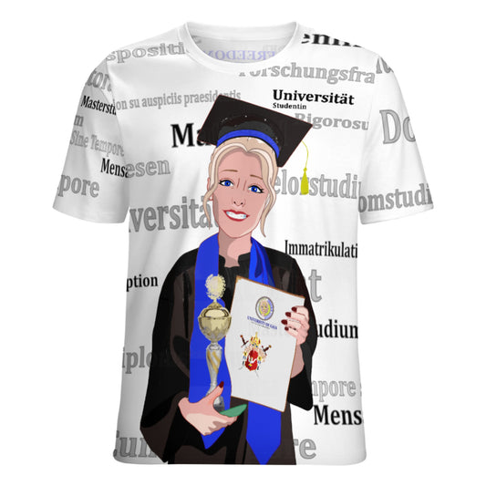 Women´s T-shirt Global Freedom United Student Golden Place Blond Hair 2