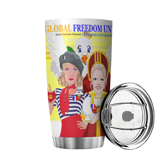 Tumbler Global Freedom United Women French & Russia Old Peace Yellow