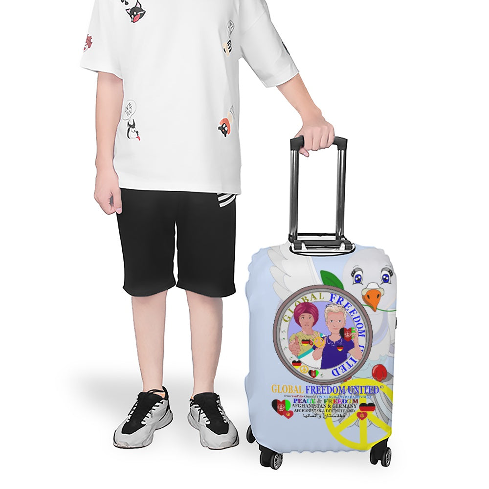 Luggage Cover GLOBAL FREEDOM UNITED© Men AFGHANISTAN & GERMANY Light Blue