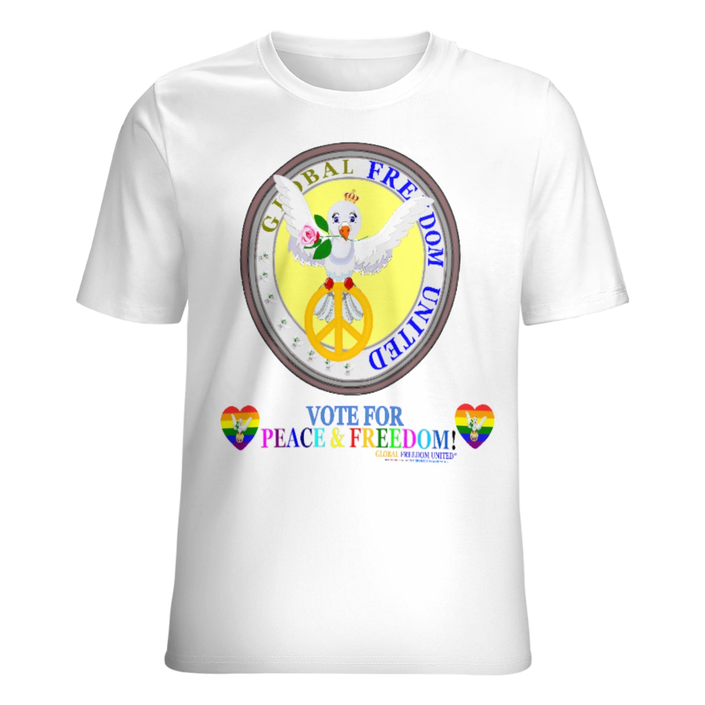 Women´s T-shirt Global Freedom United Dove Of Peace English