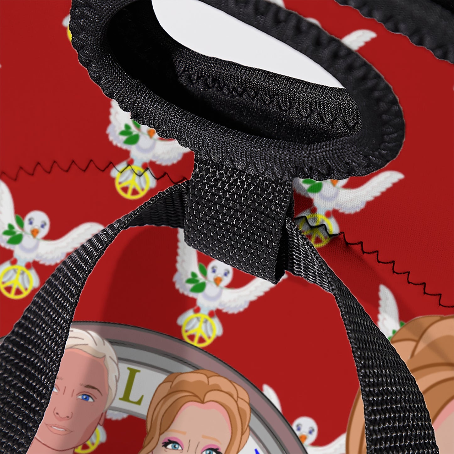 Leather Meal Bag GLOBAL FREEDOM UNITED© Couple Albania Red