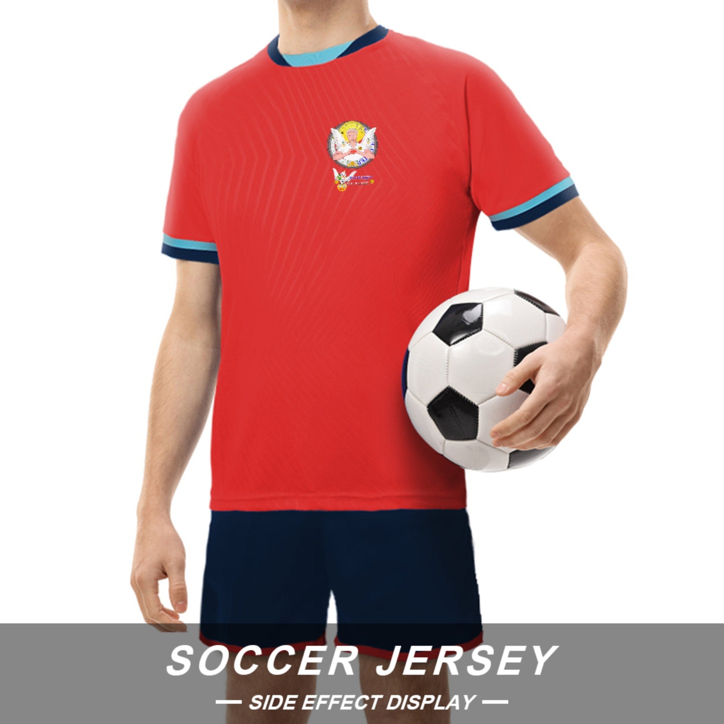 Soccer T-shirt Global Freedom United Archangel Raphael 2 Red