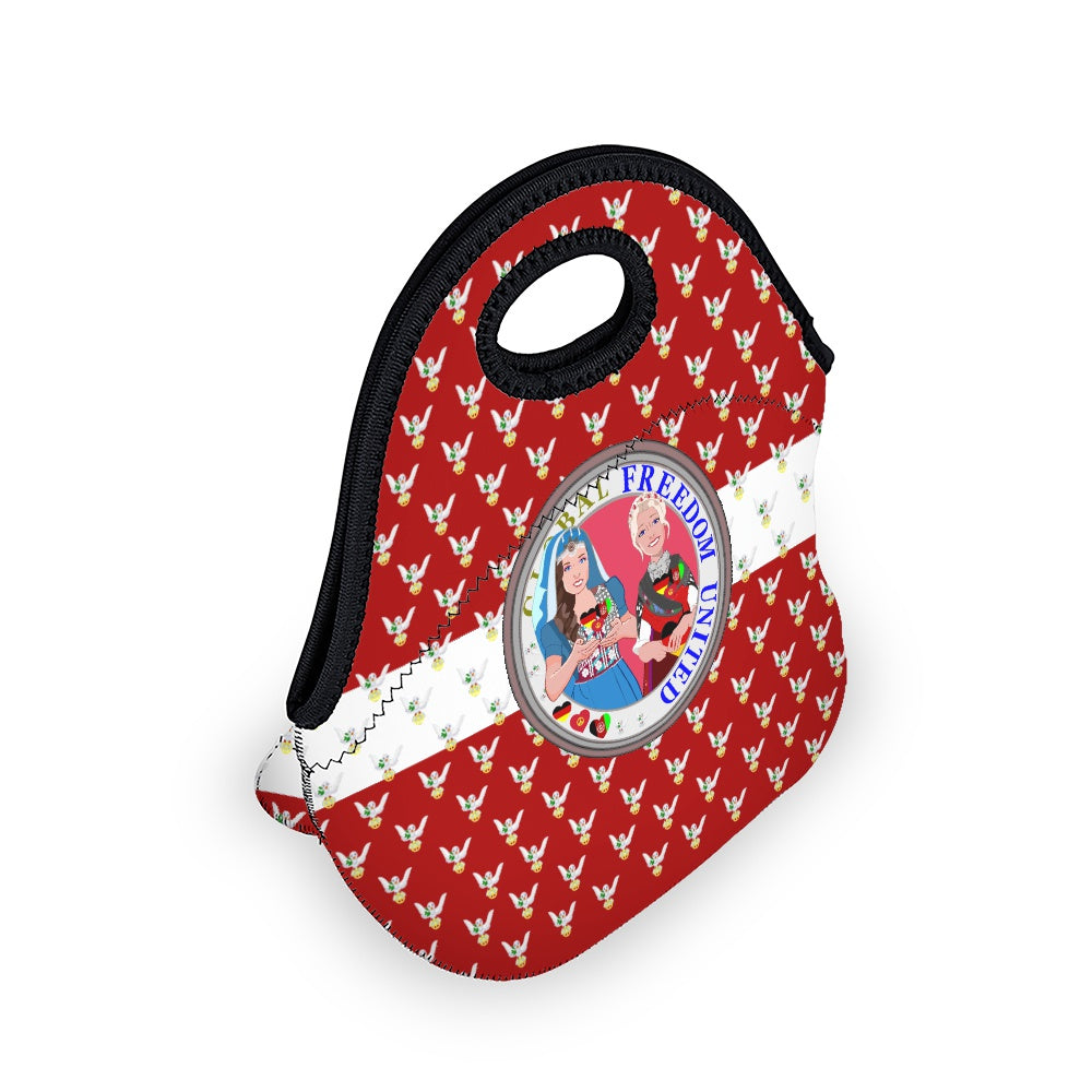 Meal Bag GLOBAL FREEDOM UNITED© Women AFGHANISTAN & GERMANY Red Dove Of Peace