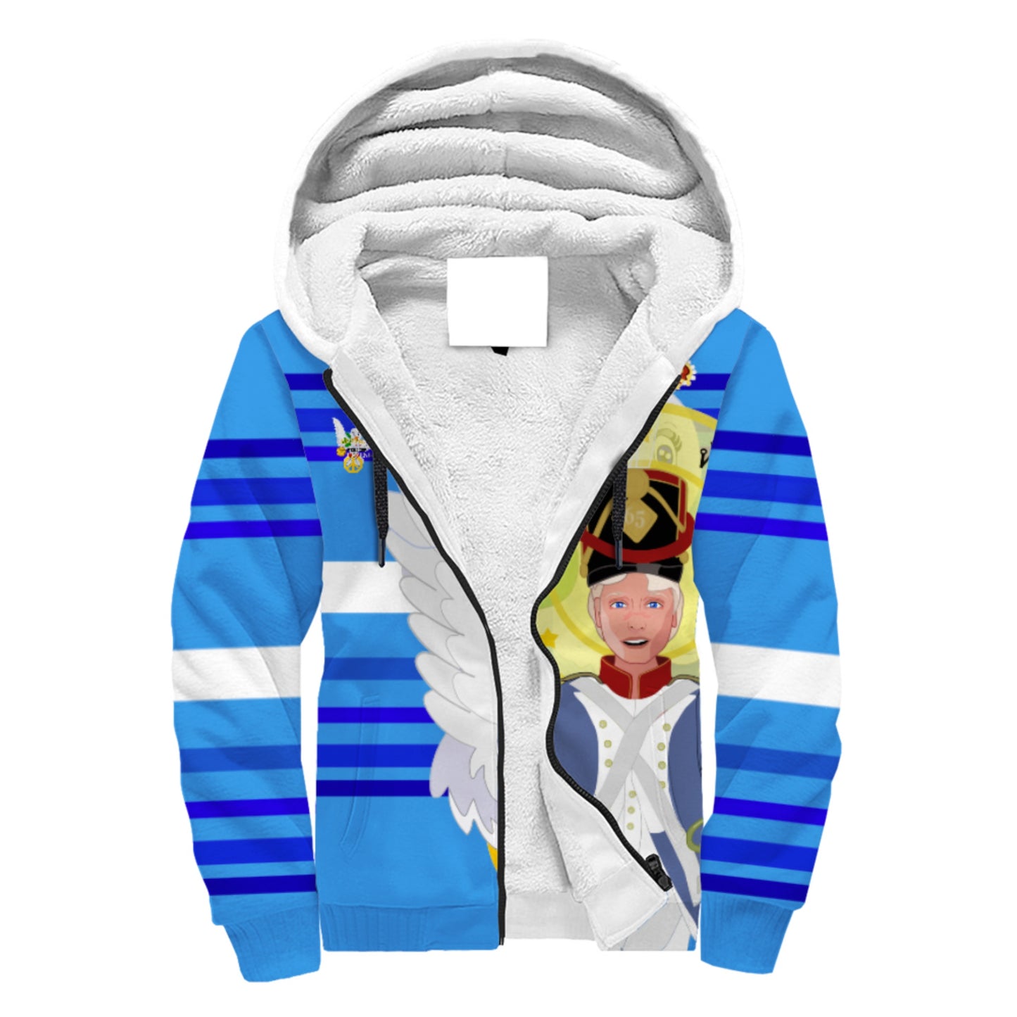 Erzengel Michael Plush Hoodie Global Freedom United Deep Blue