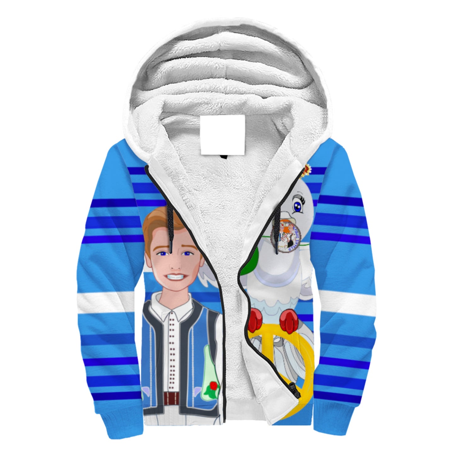 Plush Hoodie GLOBAL FREEDOM UNITED© Couple Edition Romania Deep Blue