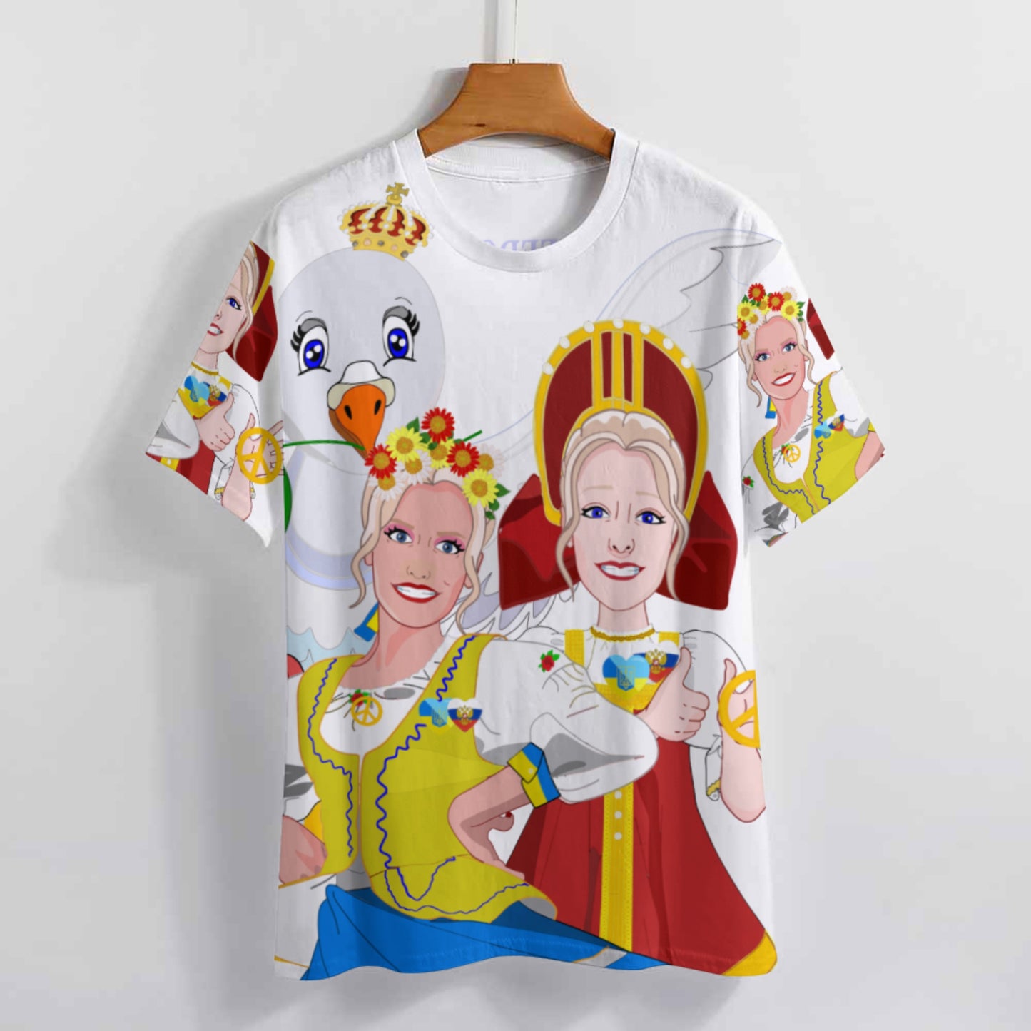 Women´s T-shirt 3 GLOBAL FREEDOM UNITED© Women Ukraina & Russia Big