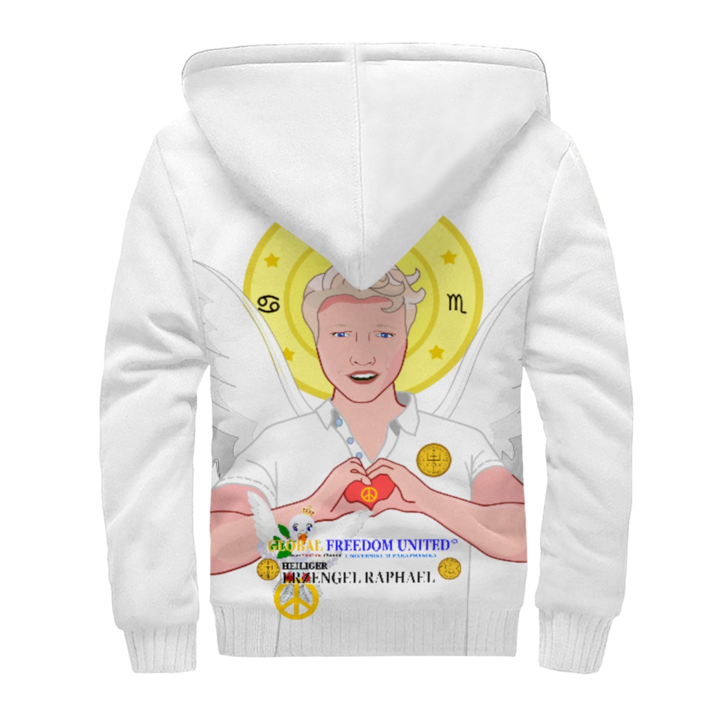 Plush Hoodie Global Freedom United Archangel Raphael Big