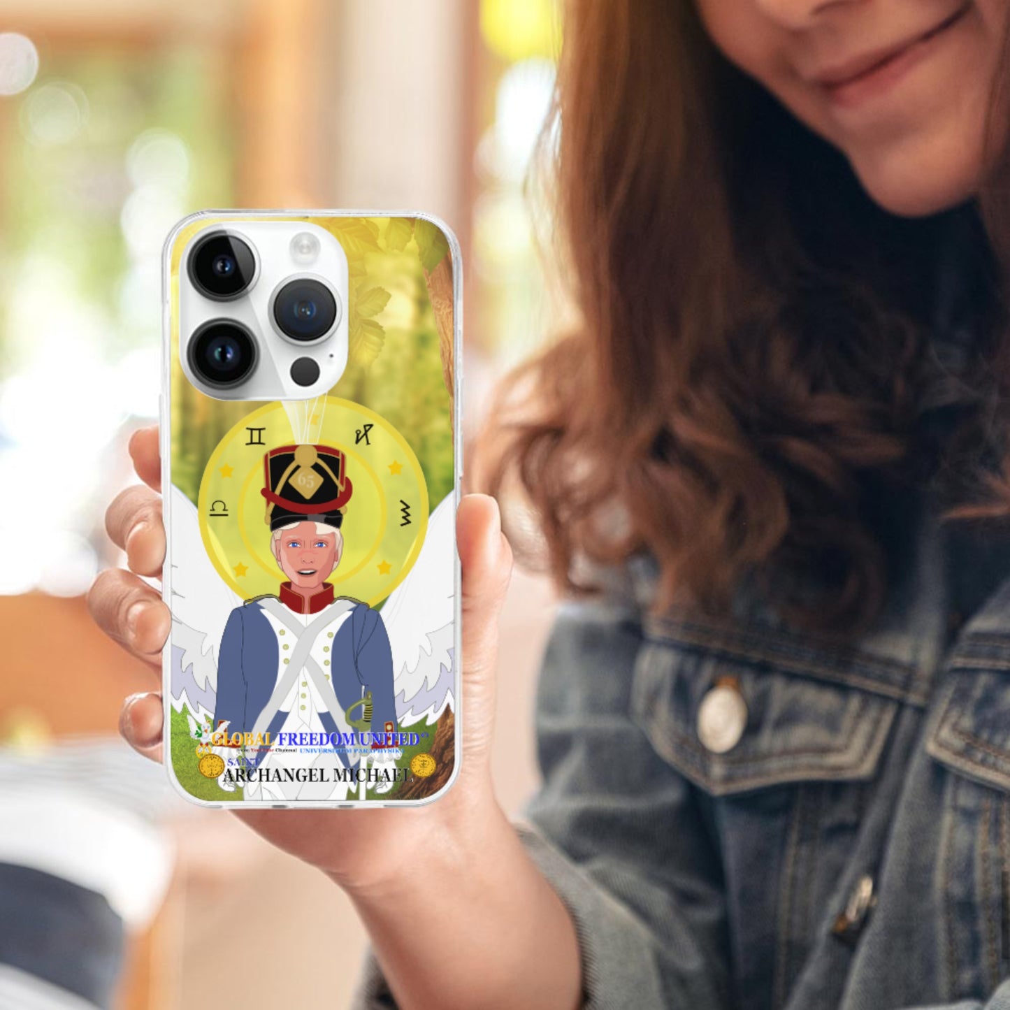 Phone Case Plush Hoodie GLOBAL FREEDOM UNITED© Archangel Michael English V2