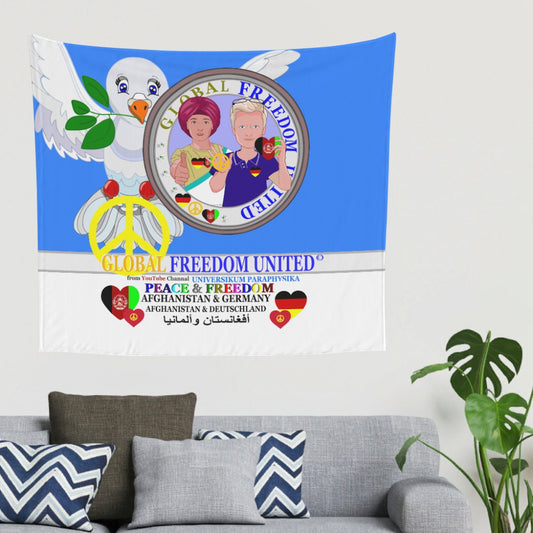 Tapestry GLOBAL FREEDOM UNITED© Men AFGHANISTAN & GERMANY Blue