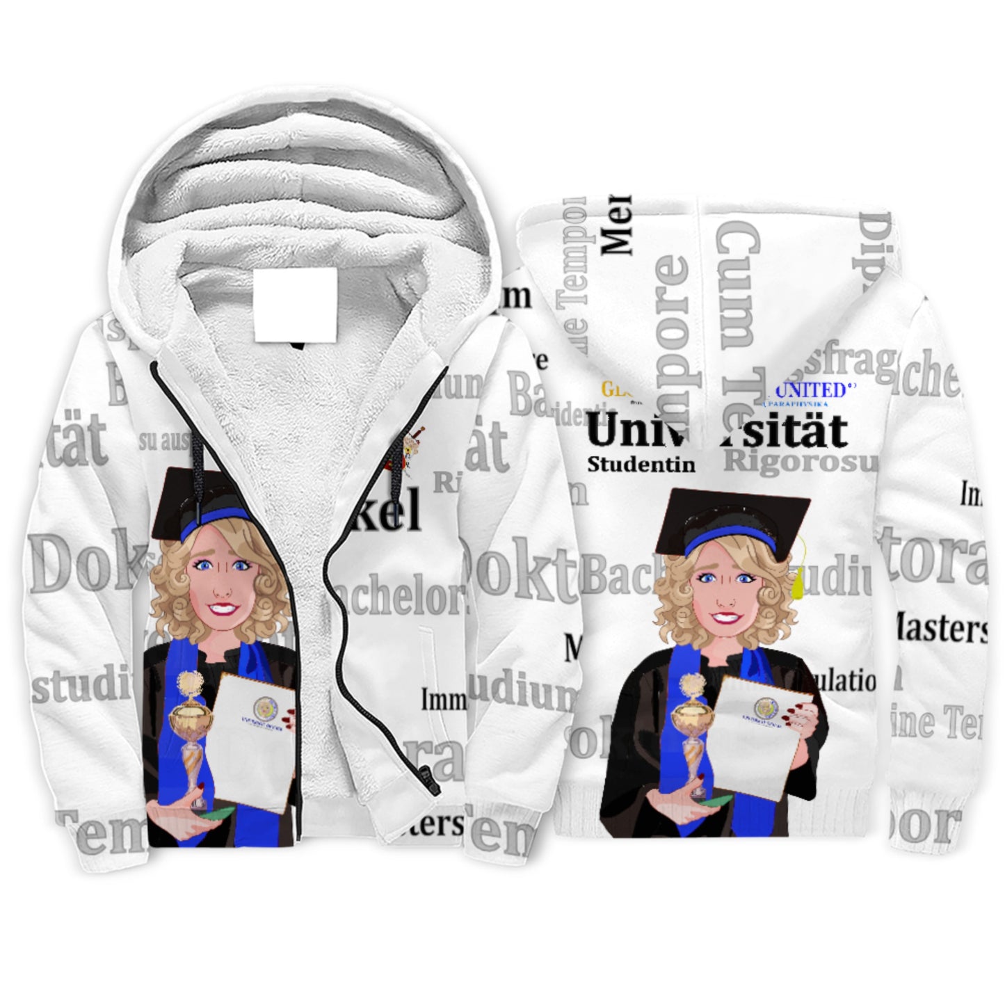 Plush Hoodie Global Freedom United Student Girl Cooper Place Blond Hair 2