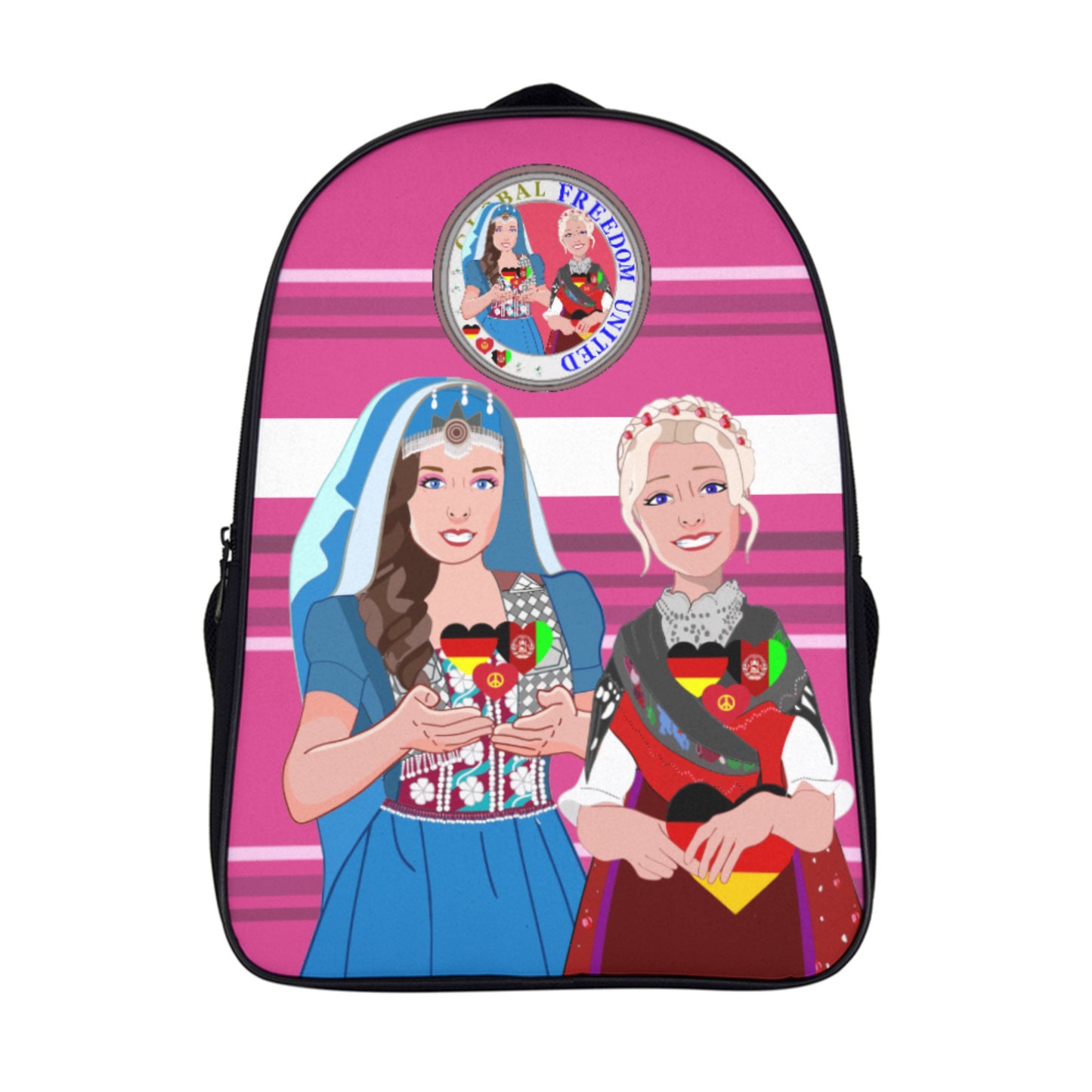 Bag Back GLOBAL FREEDOM UNITED© Women AFGHANISTAN & GERMANY Pink