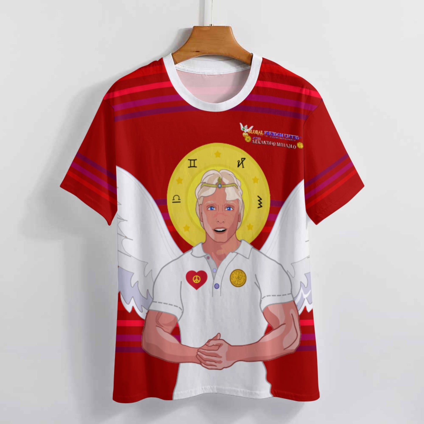 Women´s T-shirt Global Freedom United Archangel Michael Croatia V2 Red