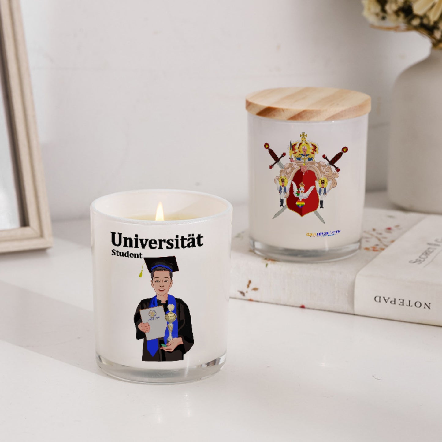 Scented Soy Candle Global Freedom United Asia Student Golden Place