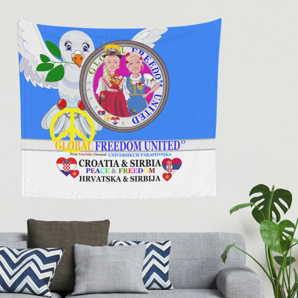 Tapestry Global Freedom United Women Croatia & Serbia Old Peace Blue