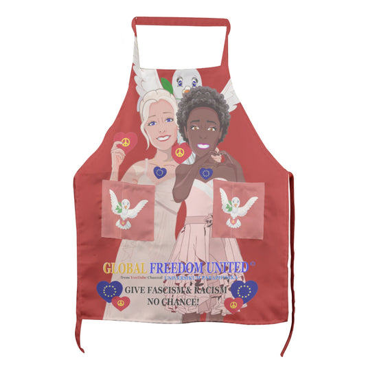 Apron GLOBAL FREEDOM UNITED© Women Anti Fascism & Racism EU Red