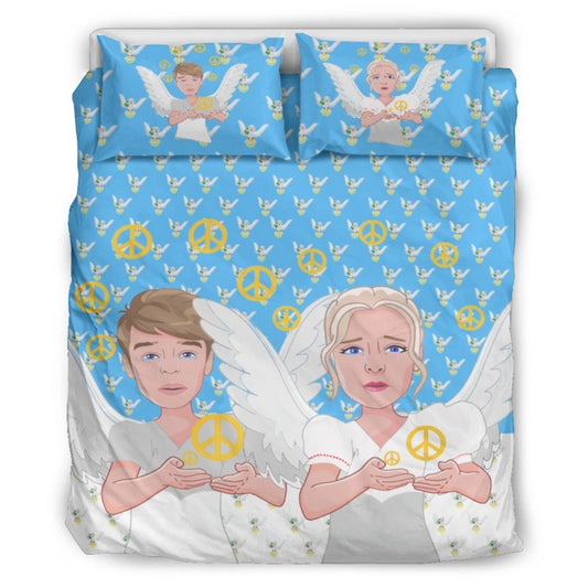 Bed Line GLOBAL FREEDOM UNITED© Peace Of Angels Blue