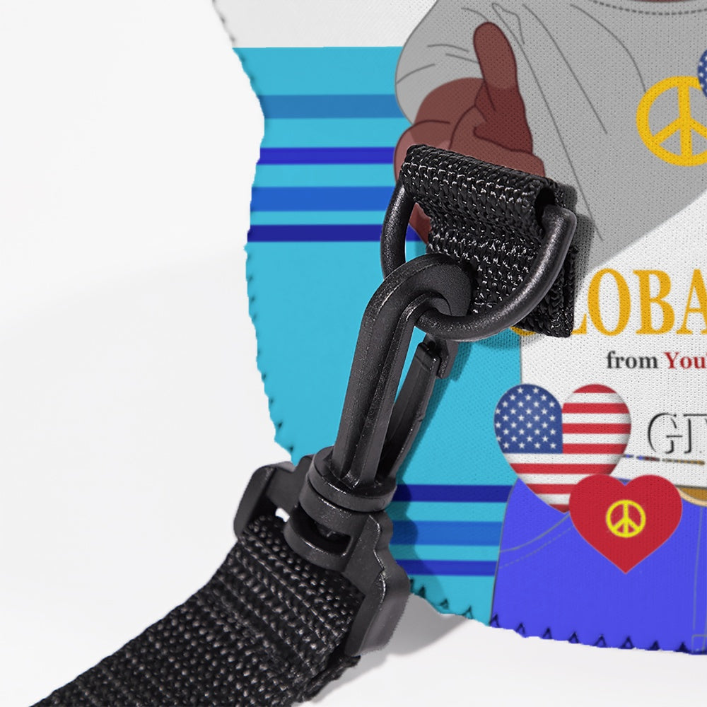 Meal Bag With Strap GLOBAL FREEDOM UNITED© Men Anti Fascism & Racism USA 1