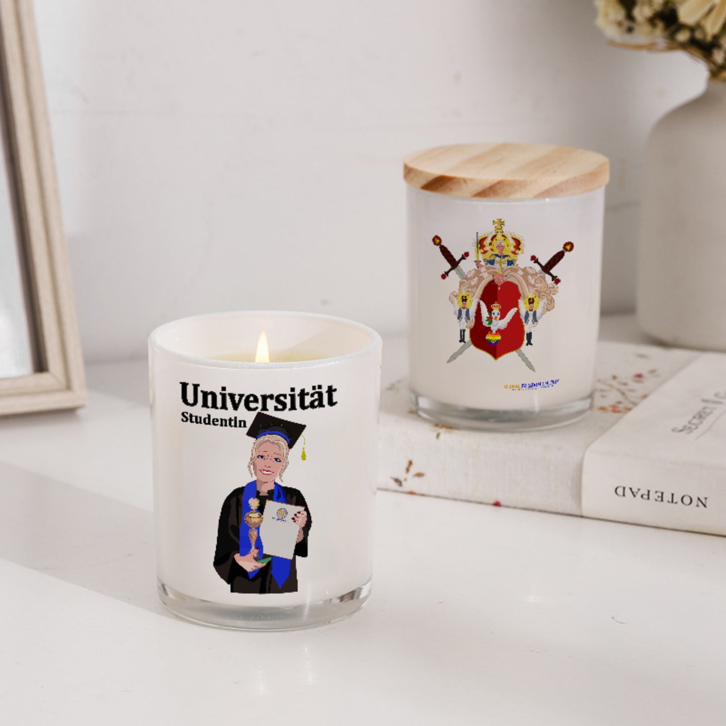 Scented Soy Candle Global Freedom United Student Girl Cooper Place Blond Hair 1