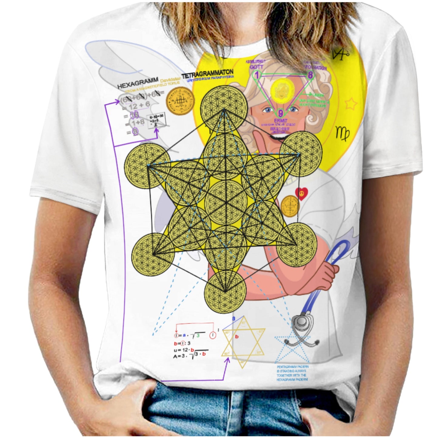 Women´s T-shirt GLOBAL FREEDOM UNITED©  Archangel Gabriel German Lab 2