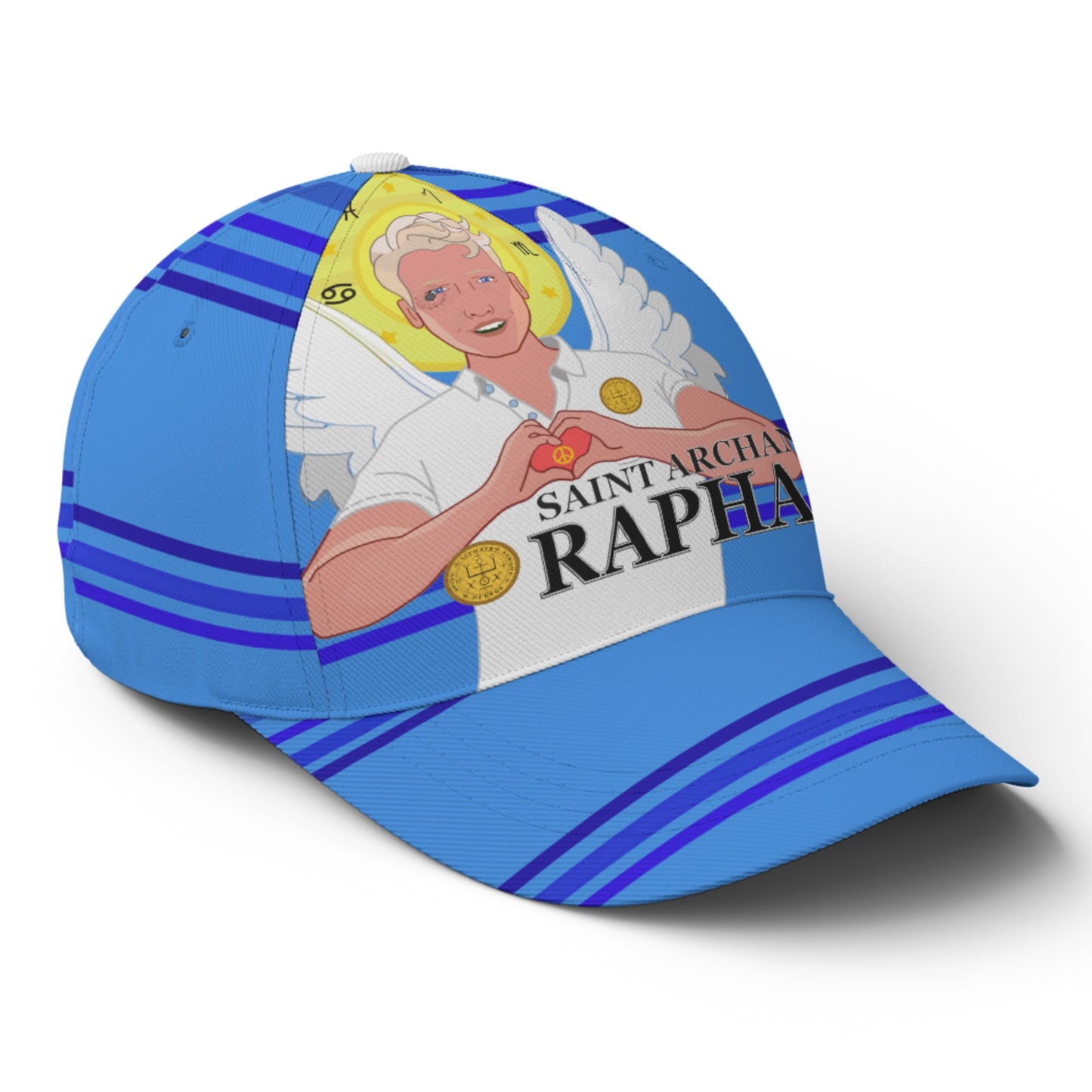 Basketball Cap Global Freedom United Archangel Raphael Deep Blue