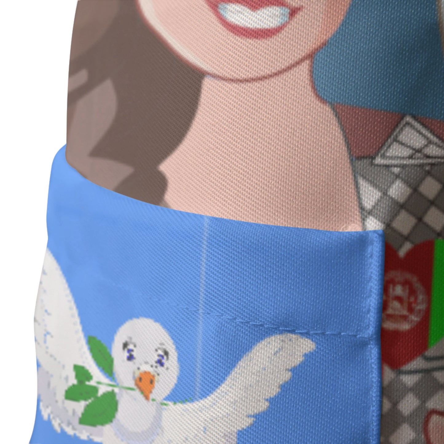 Apron GLOBAL FREEDOM UNITED© Women Afghanistan & Germany Blue