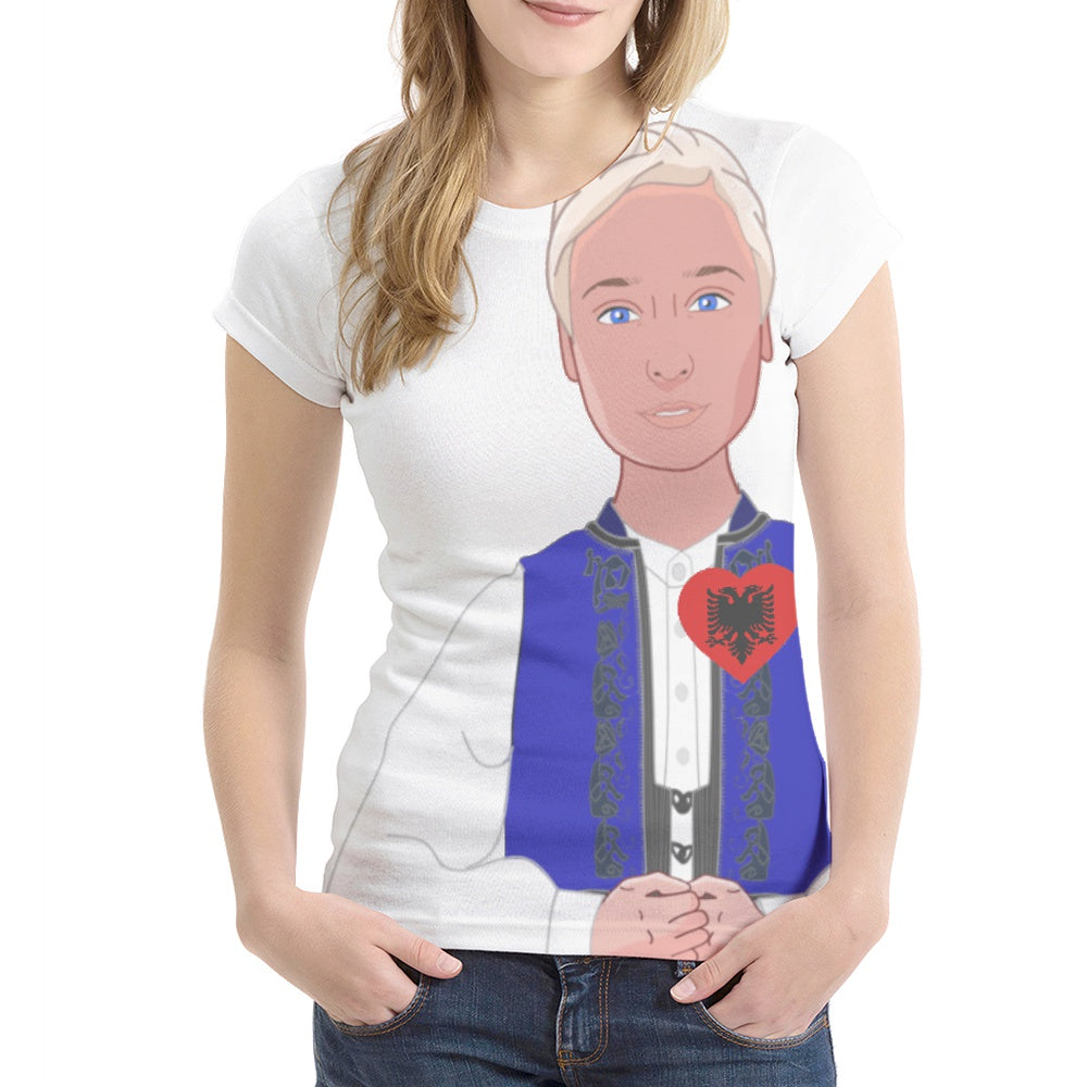 Women´s T-shirt GLOBAL FREEDOM UNITED© Couple Albania Version 2