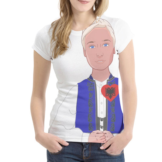 Women´s T-shirt GLOBAL FREEDOM UNITED© Couple Albania Version 2