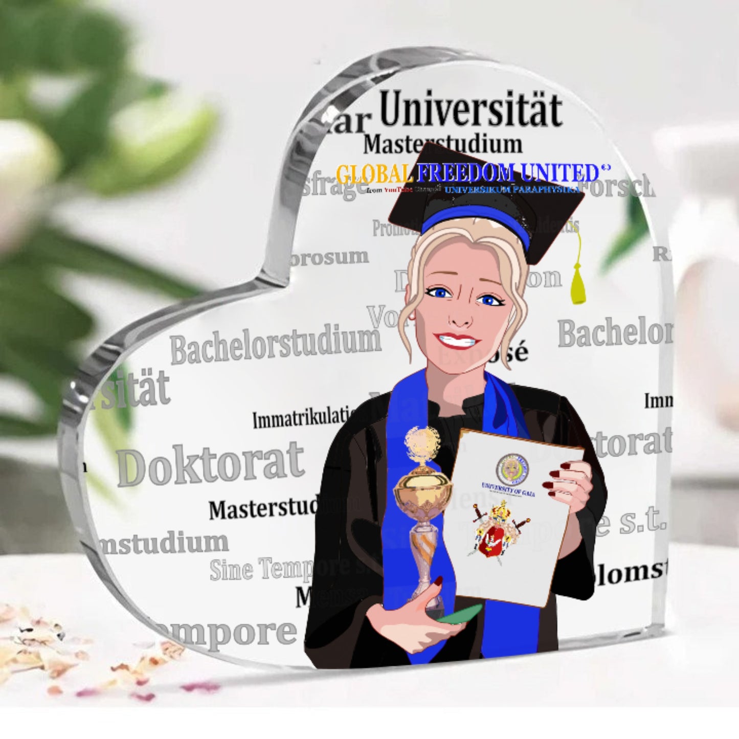 Acryl Heart Global Freedom United Student Girl Cooper Place Blond Hair 1