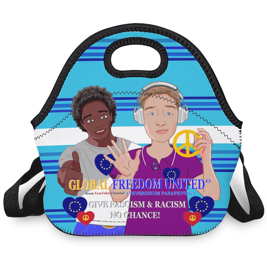 Meal Bag With Strap GLOBAL FREEDOM UNITED© Men Anti Fascism & Racism Blue 1