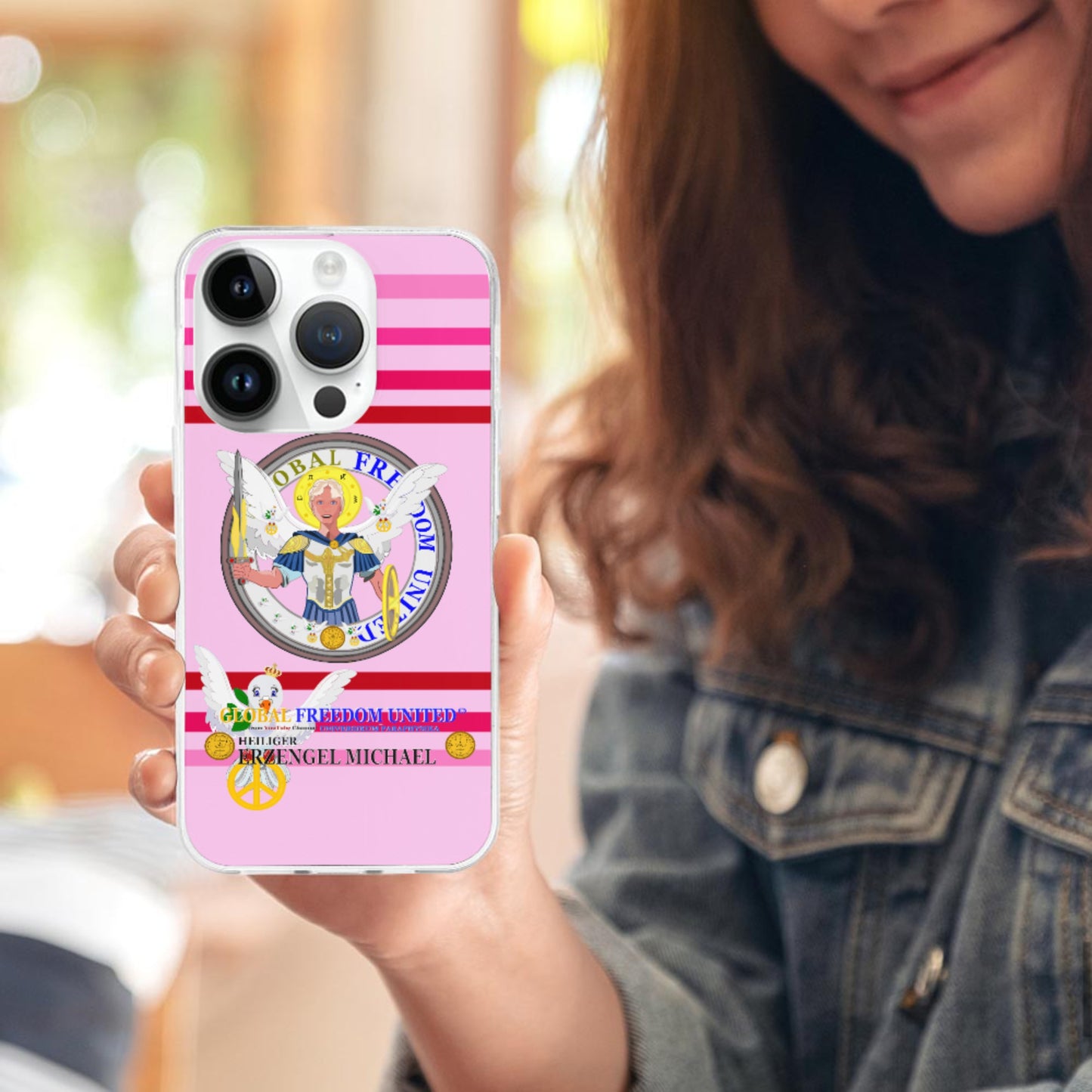 Phone Case Global Freedom United Archangel Michael German Pink 2