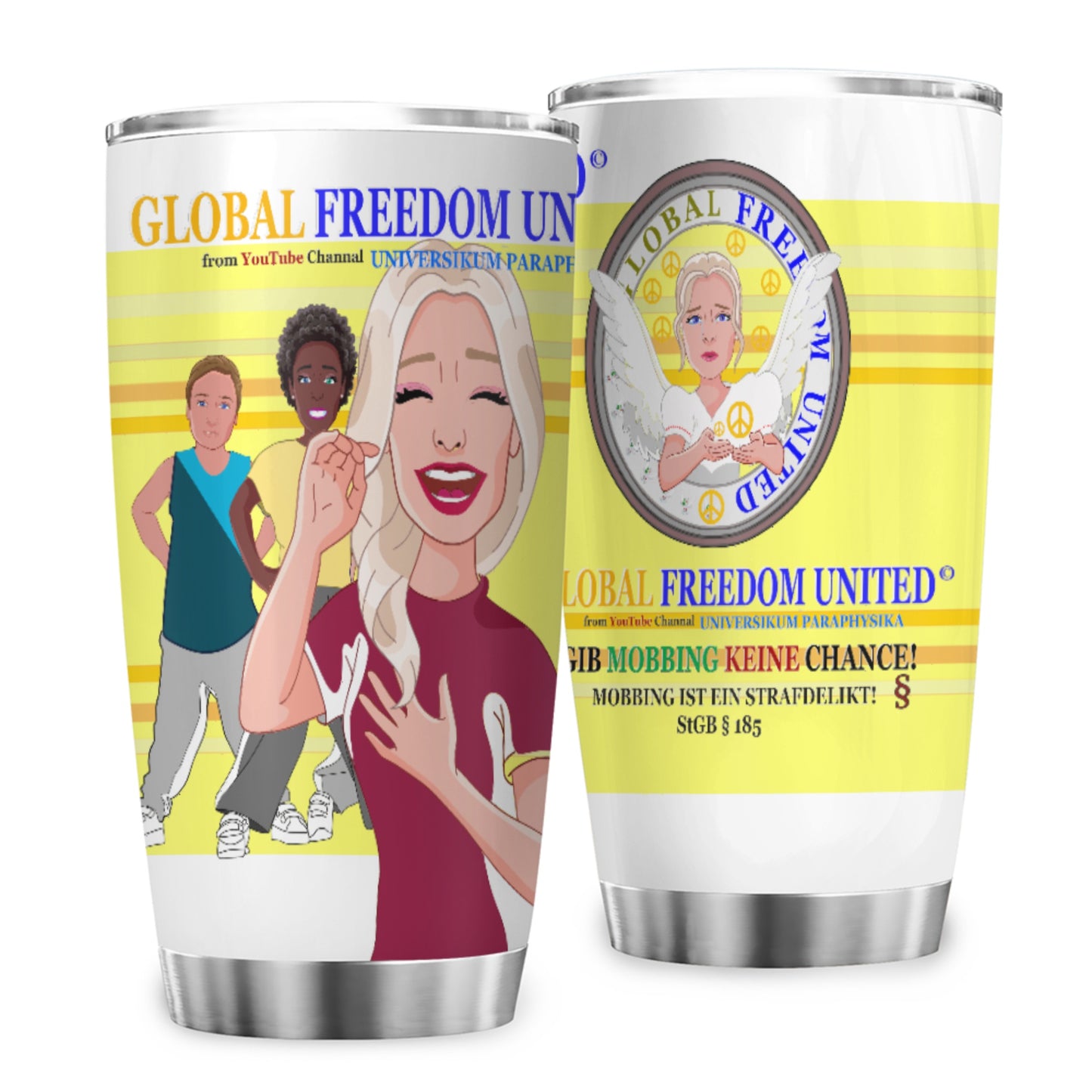 Tumbler Global Freedom United Gib Mobbing Keine Chance Gelb