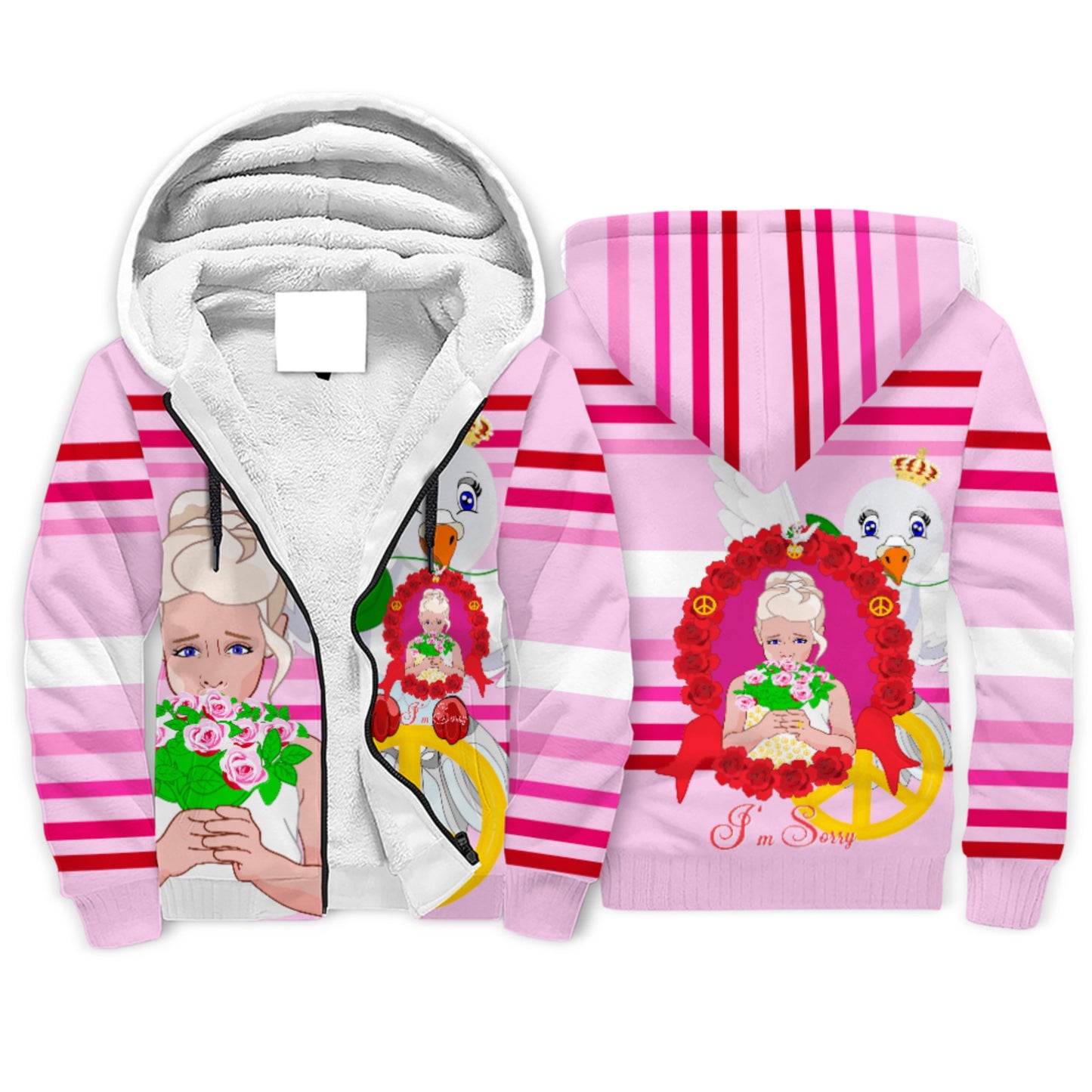 Plush Hoodie Global Freedom United I´m Sorry From A Girl