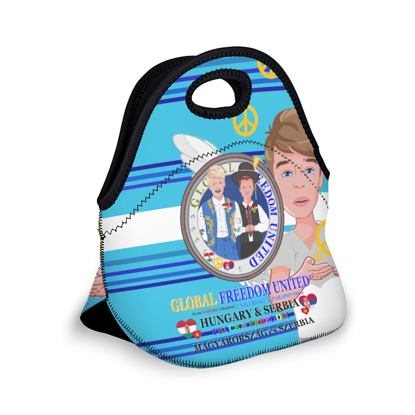 Meal Bag GLOBAL FREEDOM UNITED© Men Serbia & Hungary Blue