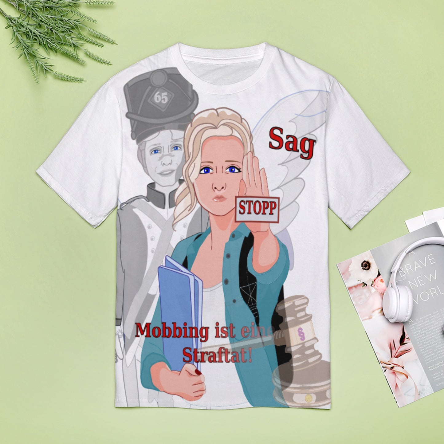 Women´s T-shirt Global Freedom United Anti Mobbing Deutsch V1