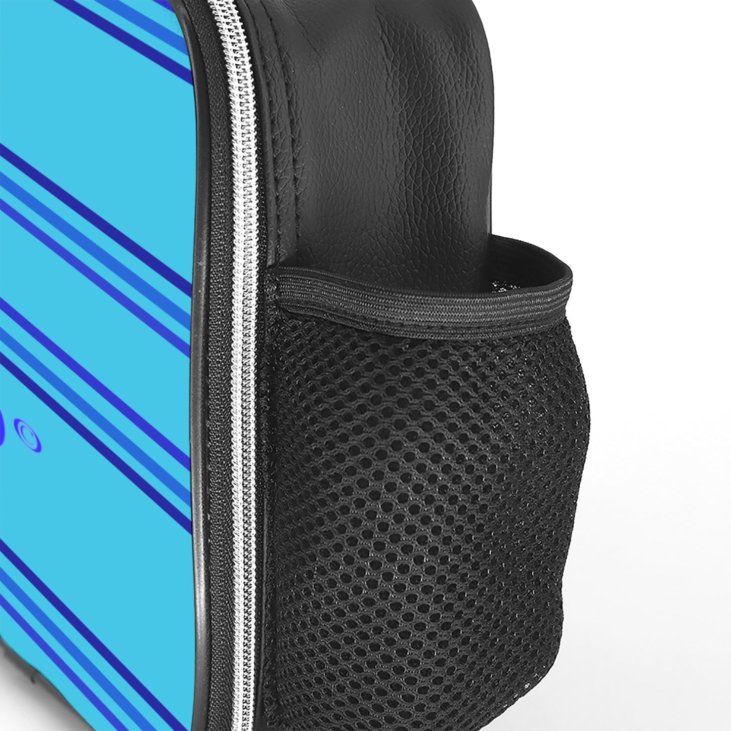 Leather Meal Bag GLOBAL FREEDOM UNITED© Men Iraq & USA Blue