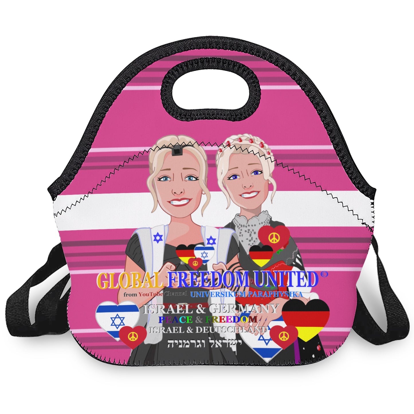 Meal Bag GLOBAL FREEDOM UNITED© Women Israel & Germany Pink