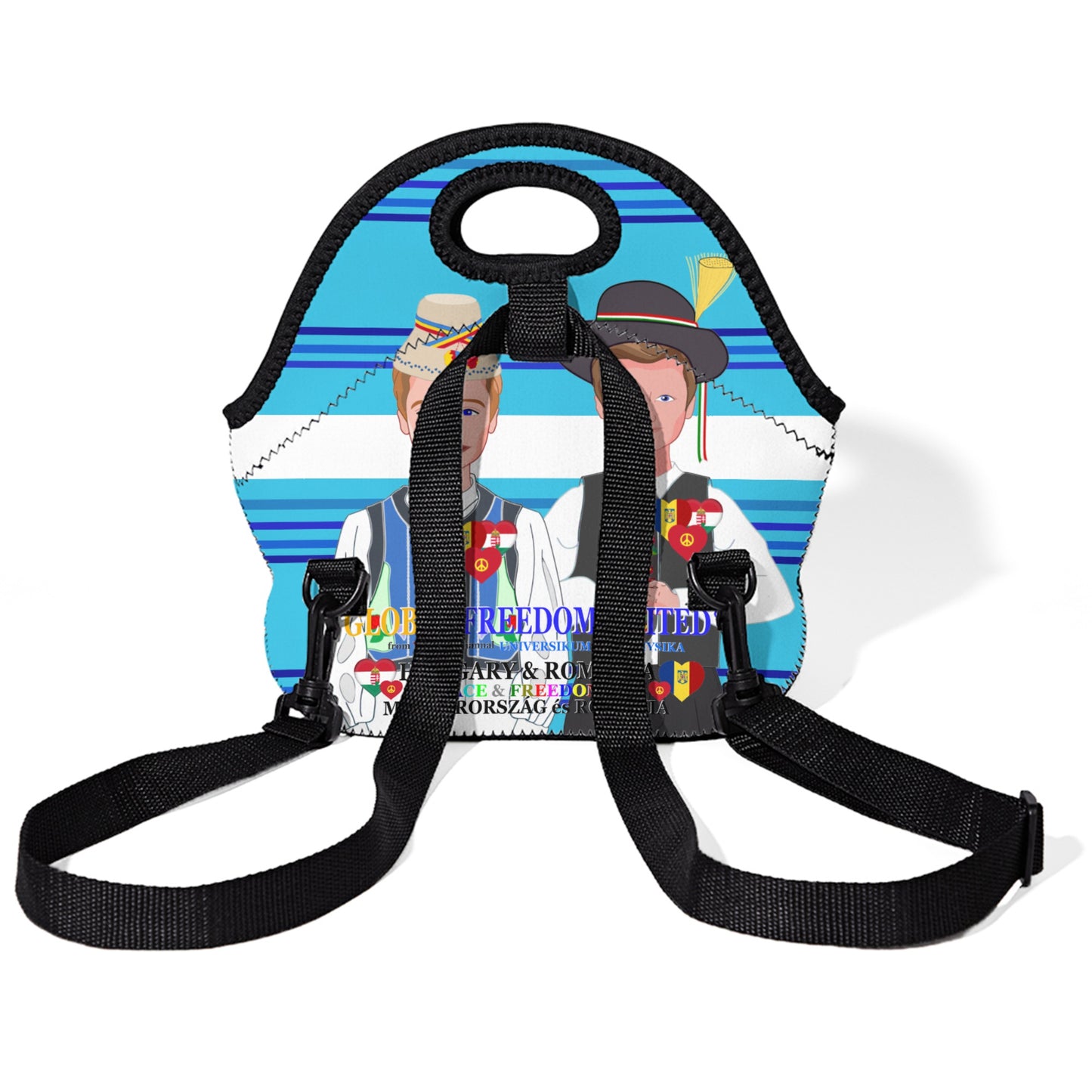 Meal Bag With Straw Global Freedom United Men Romania & Hungary Blue