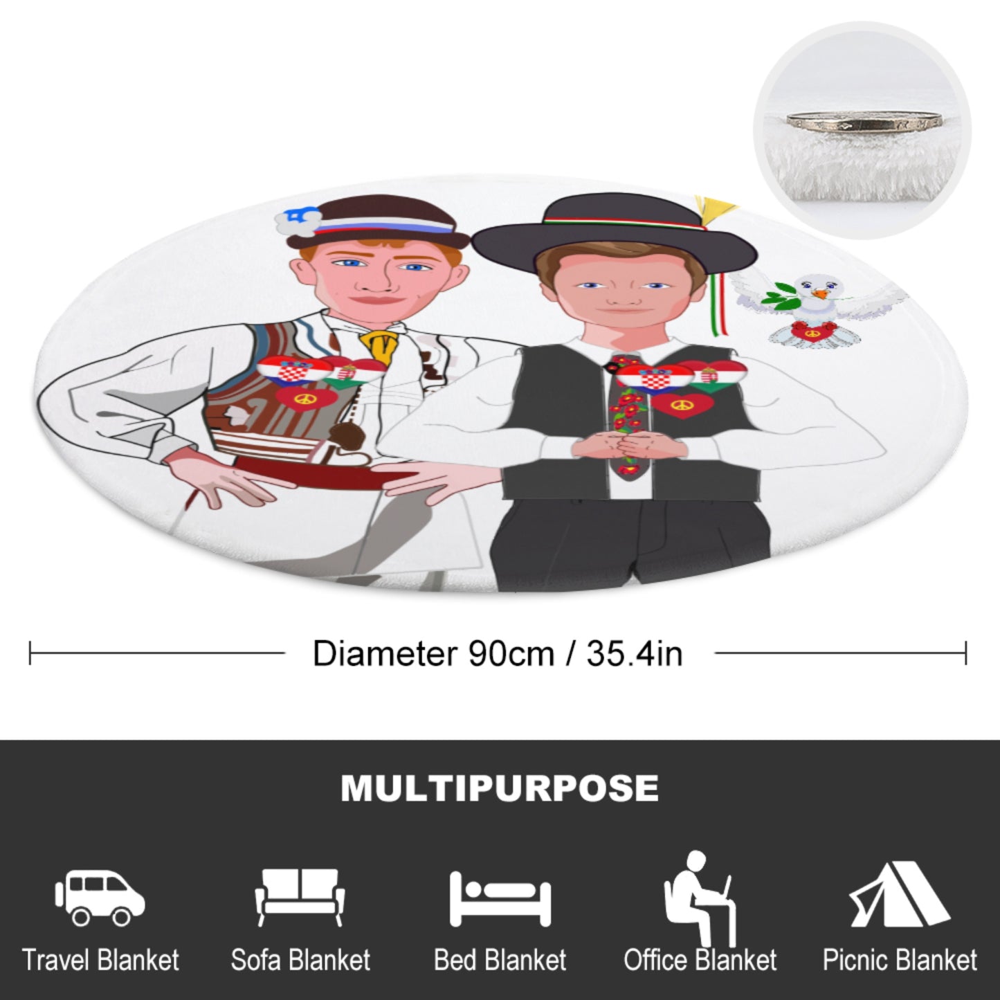 Blankets For Kits GLOBAL FREEDOM UNITED© Boys Croatia & Hungary