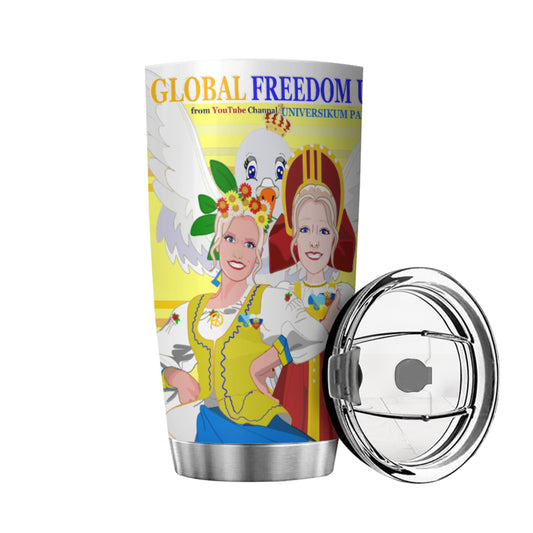 Tumbler Global Freedom United Women Russia & Ukrain Yellow