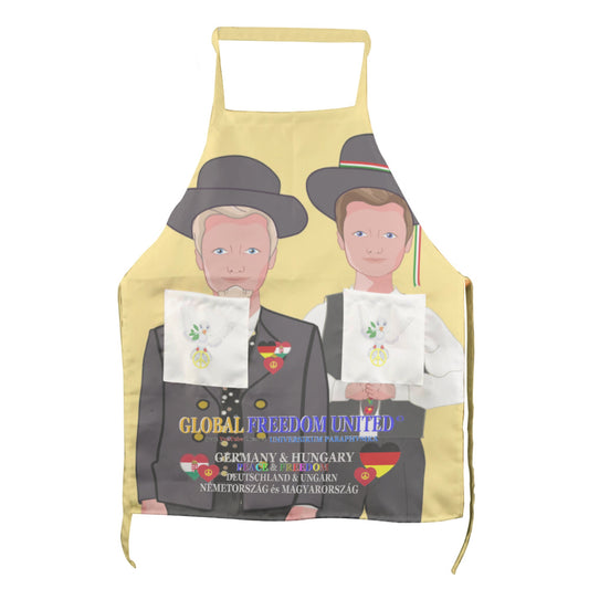 Apron GLOBAL FREEDOM UNITED© Men Germany & Hungary Yellow