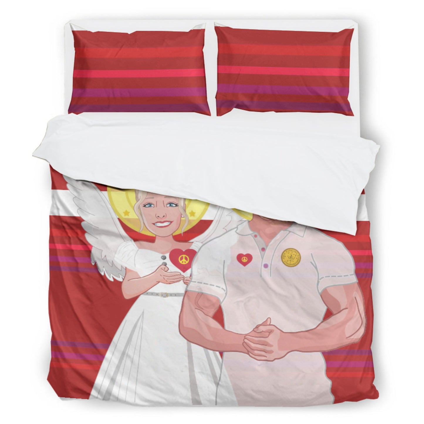 Bed Line GLOBAL FREEDOM UNITED© Archangel Michael & Maria Magdalena  Red