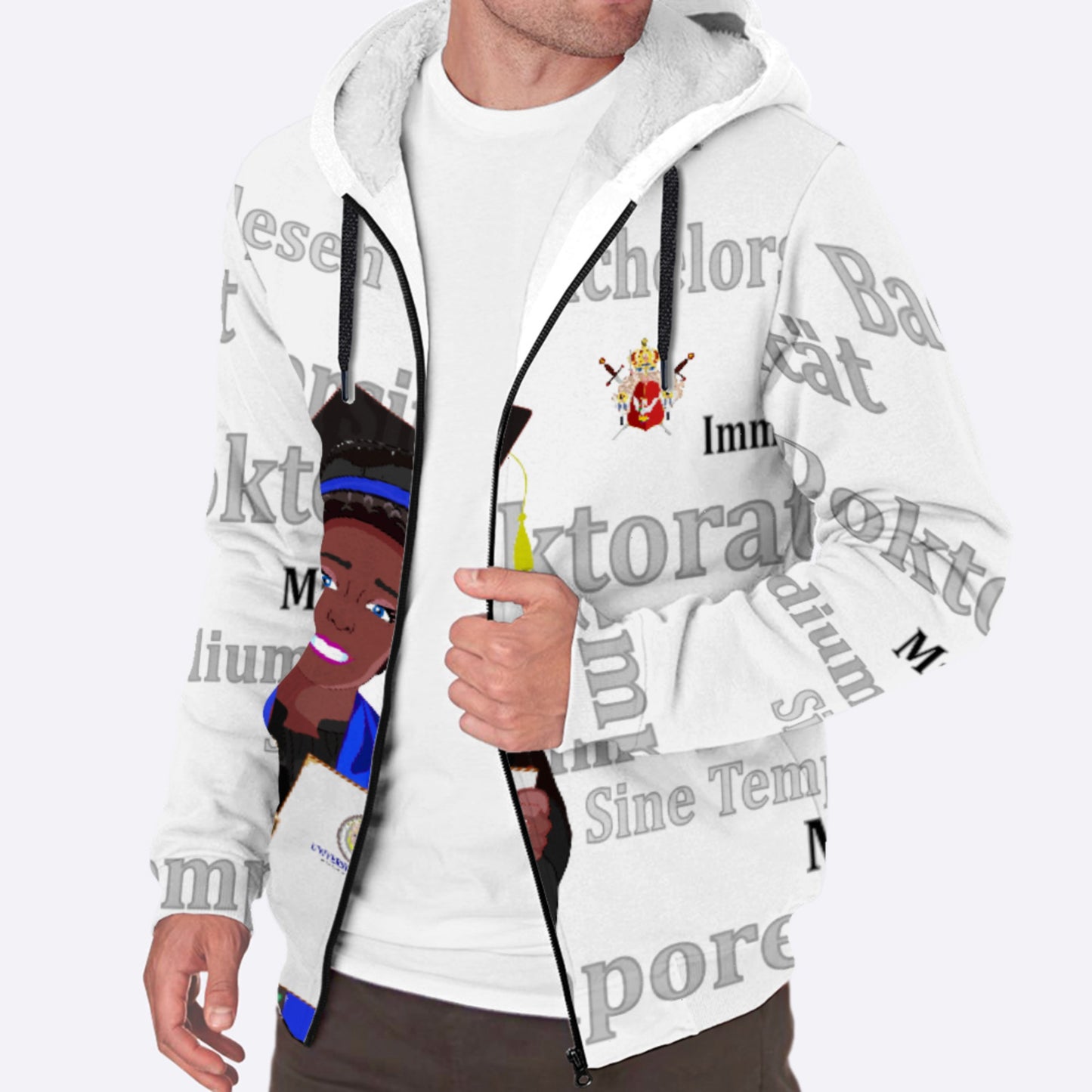 Plush Hoodie Global Freedom United Afro Student Girl Cooper Place