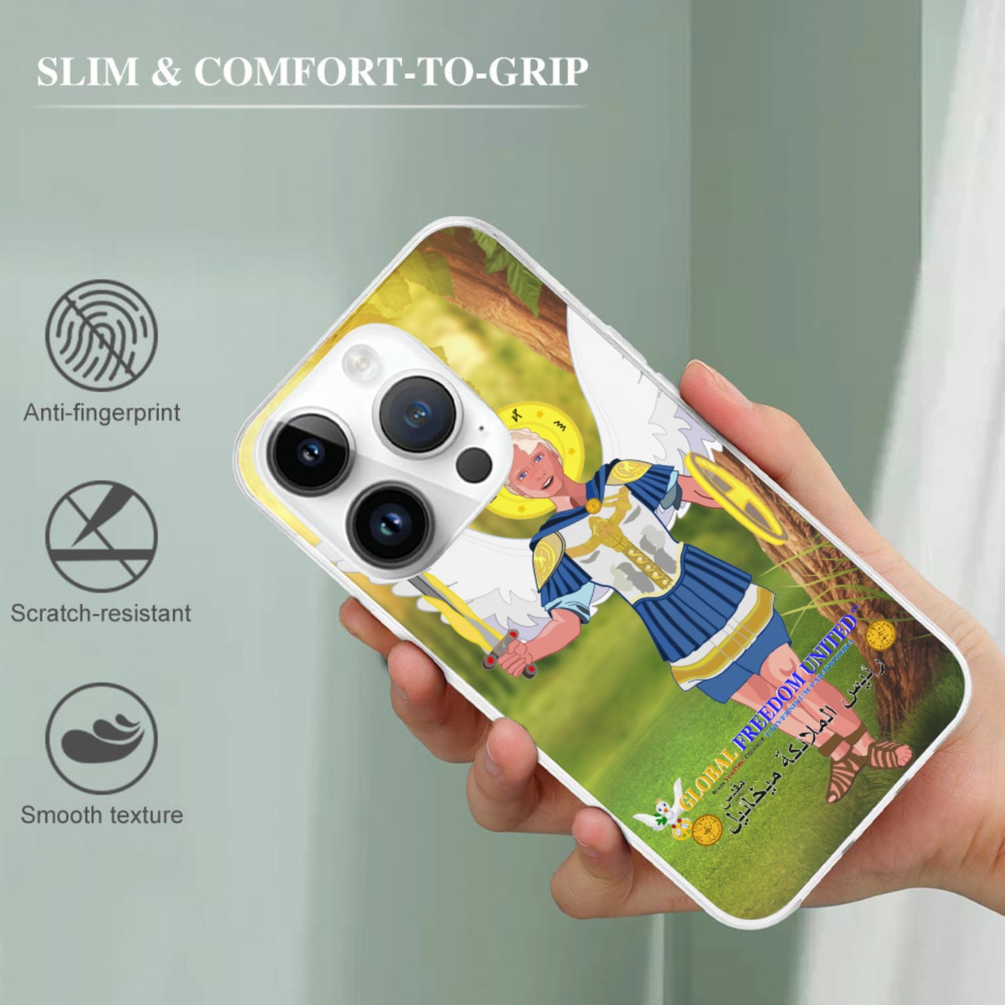 Phone Case GLOBAL FREEDOM UNITED© Archangel Michael Arabic V1