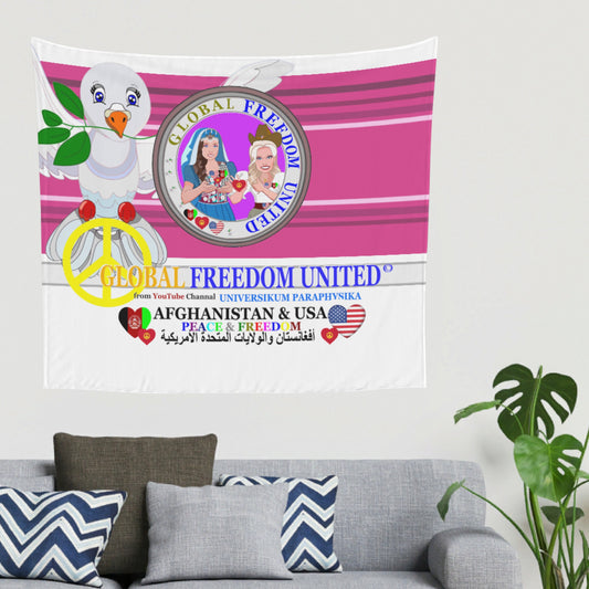 Tapestry GLOBAL FREEDOM UNITED© Women AFGHANISTAN & USA Pink