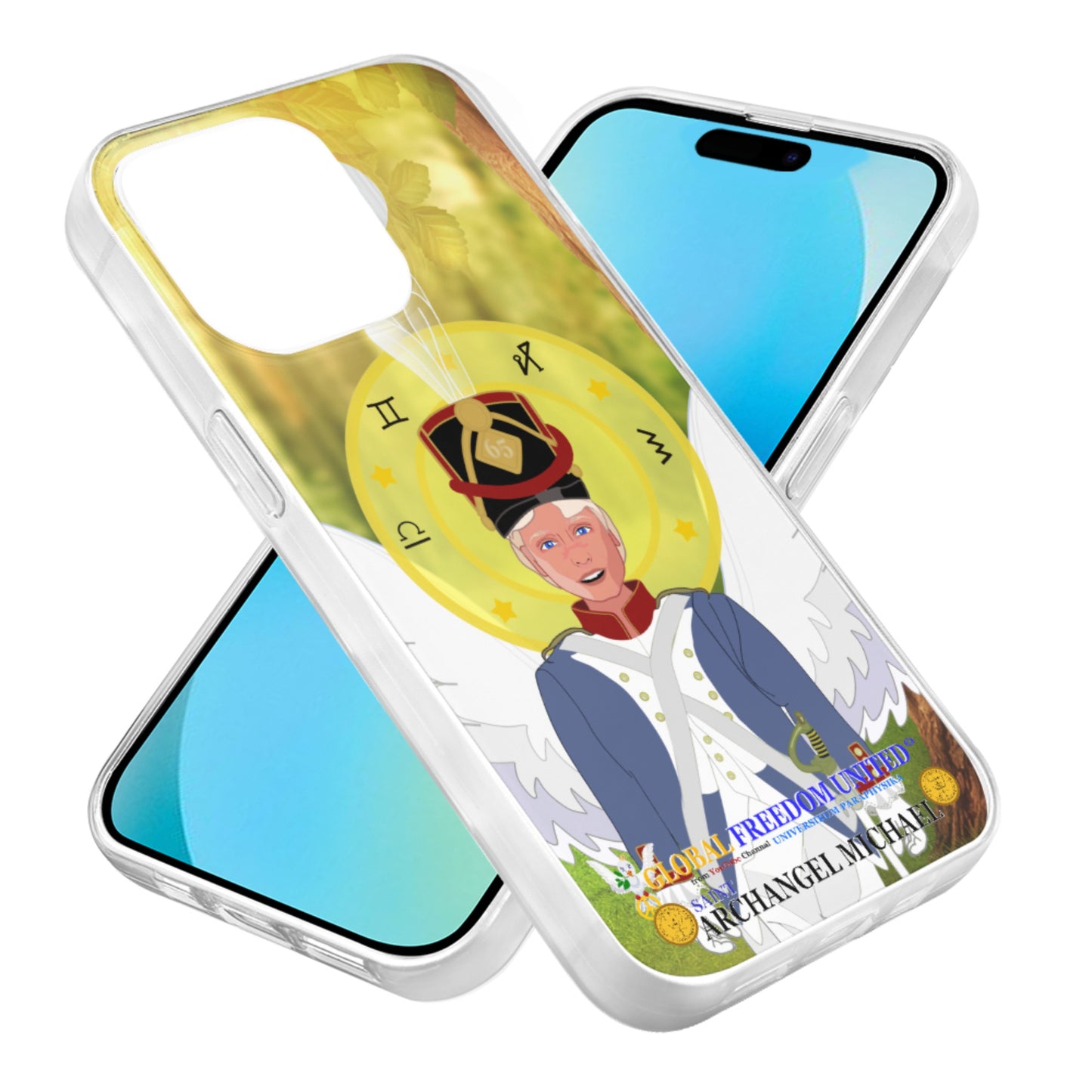 Phone Case Plush Hoodie GLOBAL FREEDOM UNITED© Archangel Michael English V2