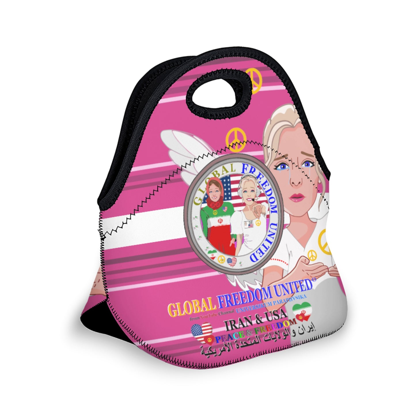 Meal Bag Global Freedom United Women Iran & Usa Pink